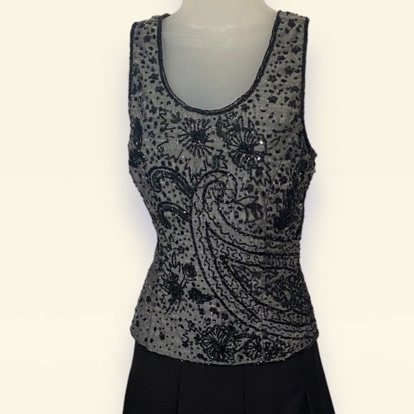 SOLD - Vintage - Embroidered Corset Style Top - Picture 3 of 8